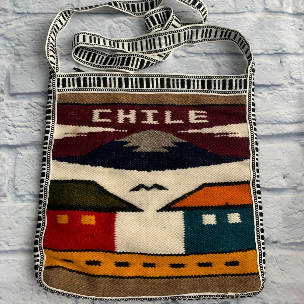 Chile Aztec knit bag purse tote